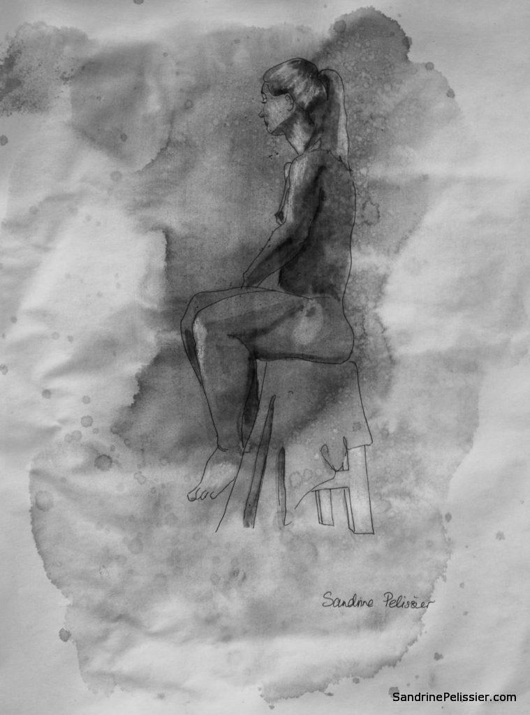 life drawing by North Vancouver artist Sandrine Pelissier