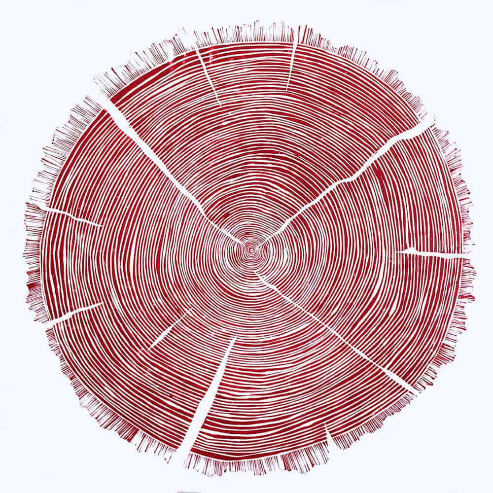 Inner Circle in red- Limited edition print