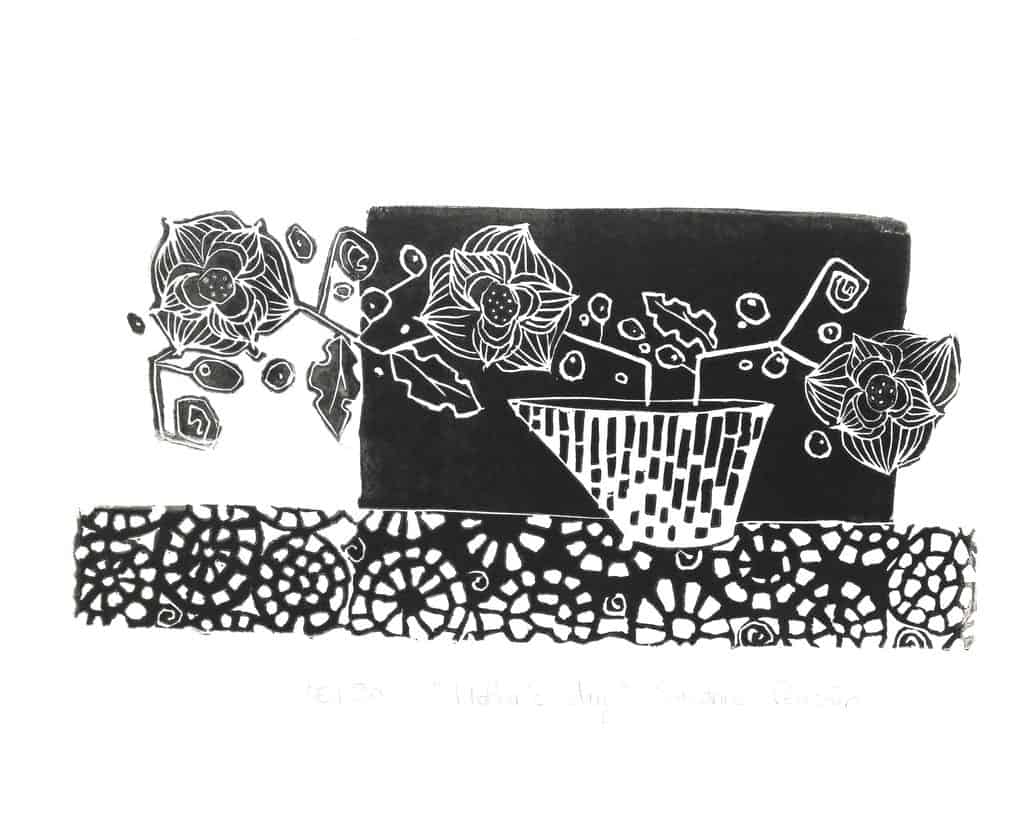 Mother's Day : Flower print open edition in black - Image 4