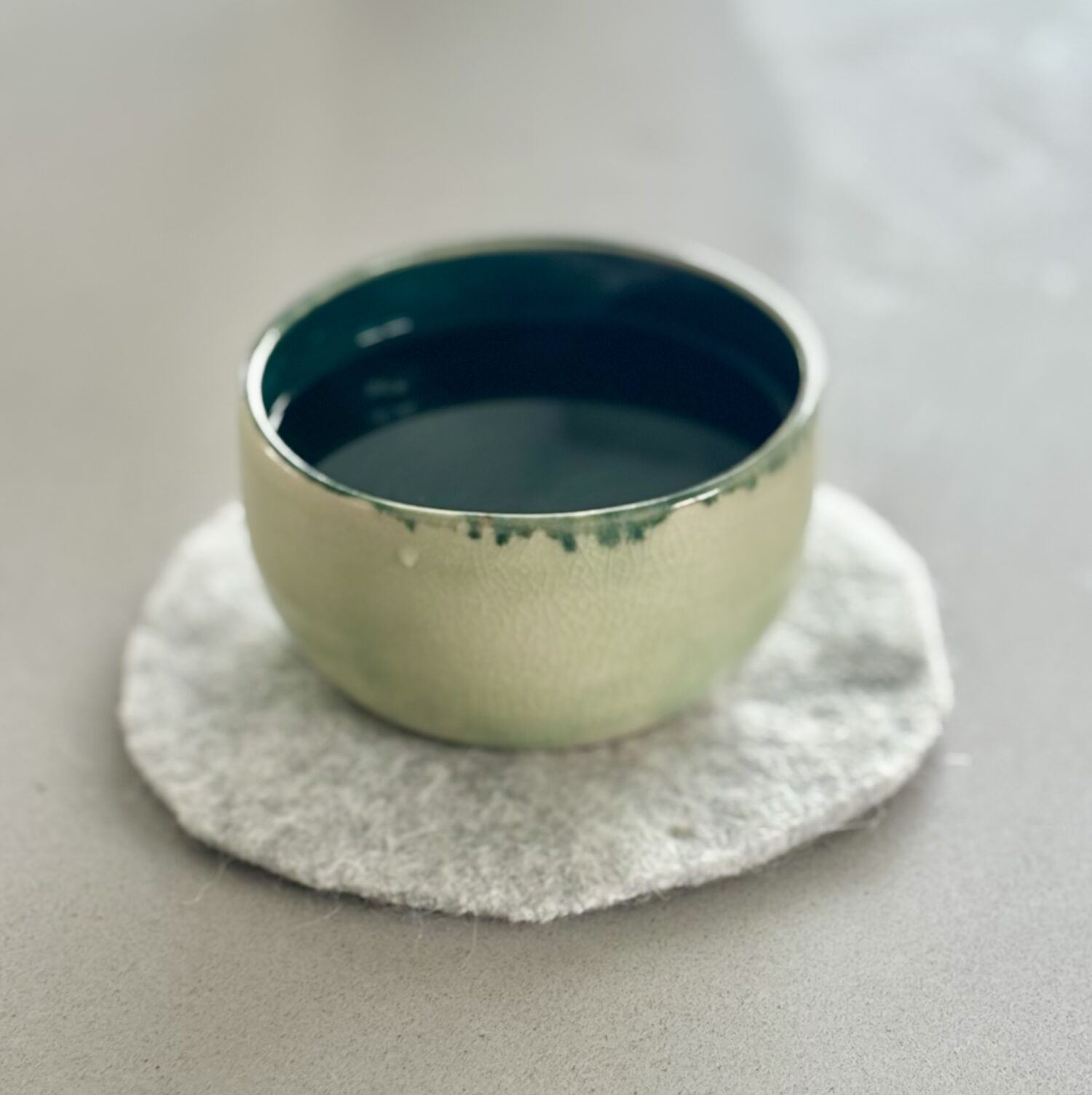 crackled blue cup - Image 3