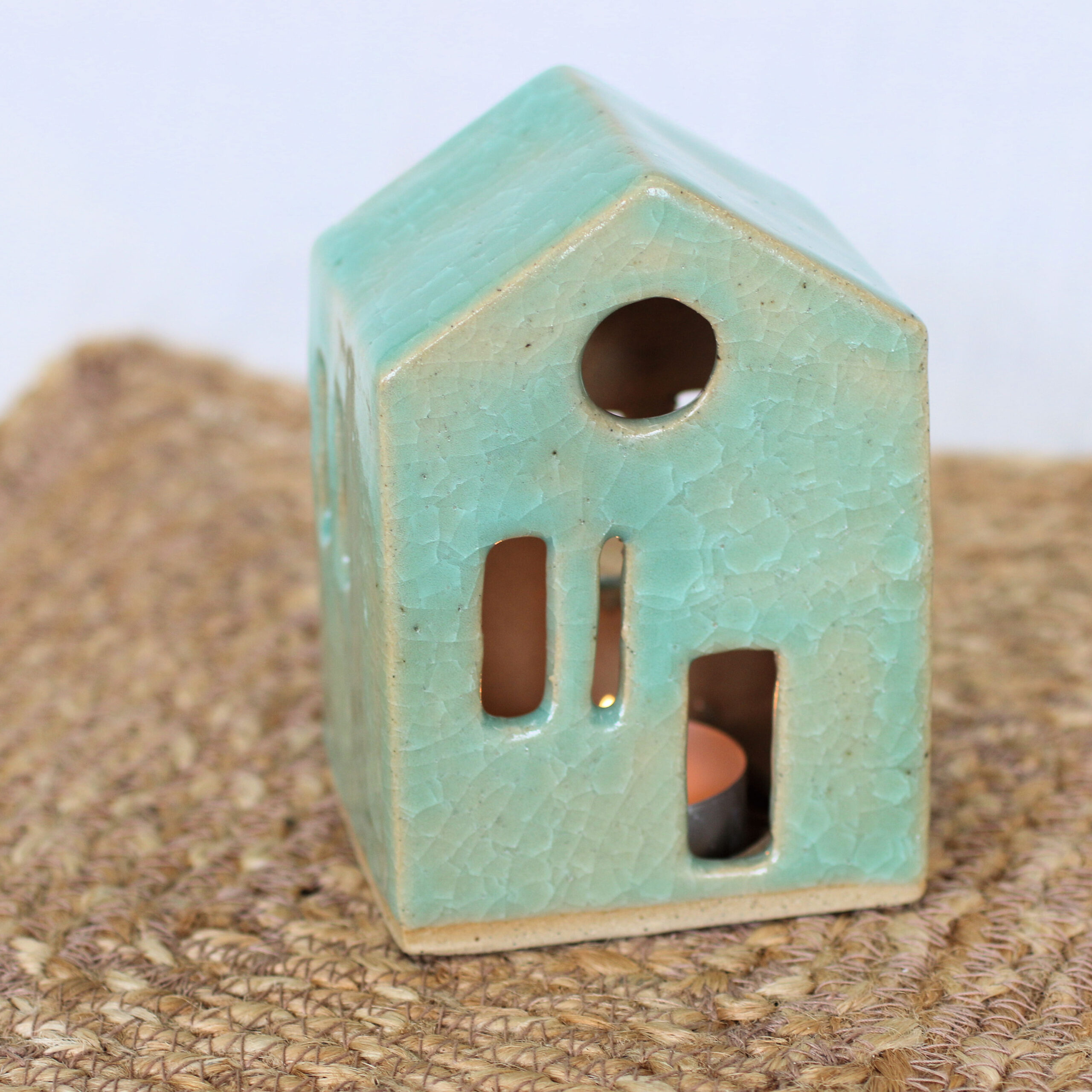 The Ceramic House Tea Light holder- Assorted Colours - Image 3