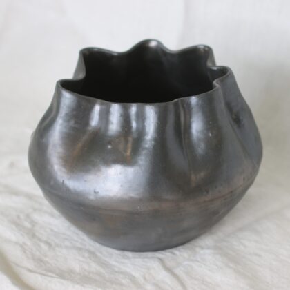 The Ruffled Antique Brass Vase