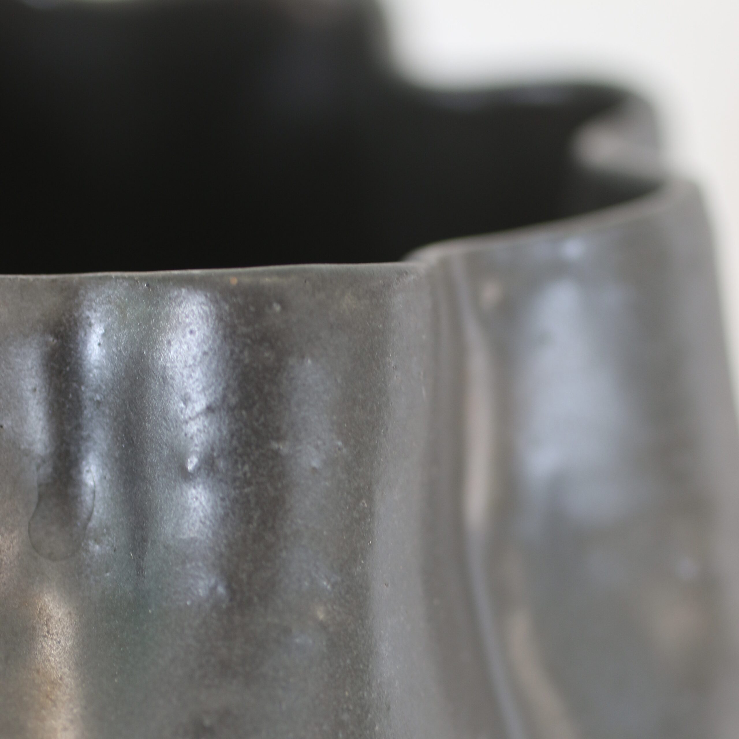 The Ruffled Antique Brass Vase - Image 3