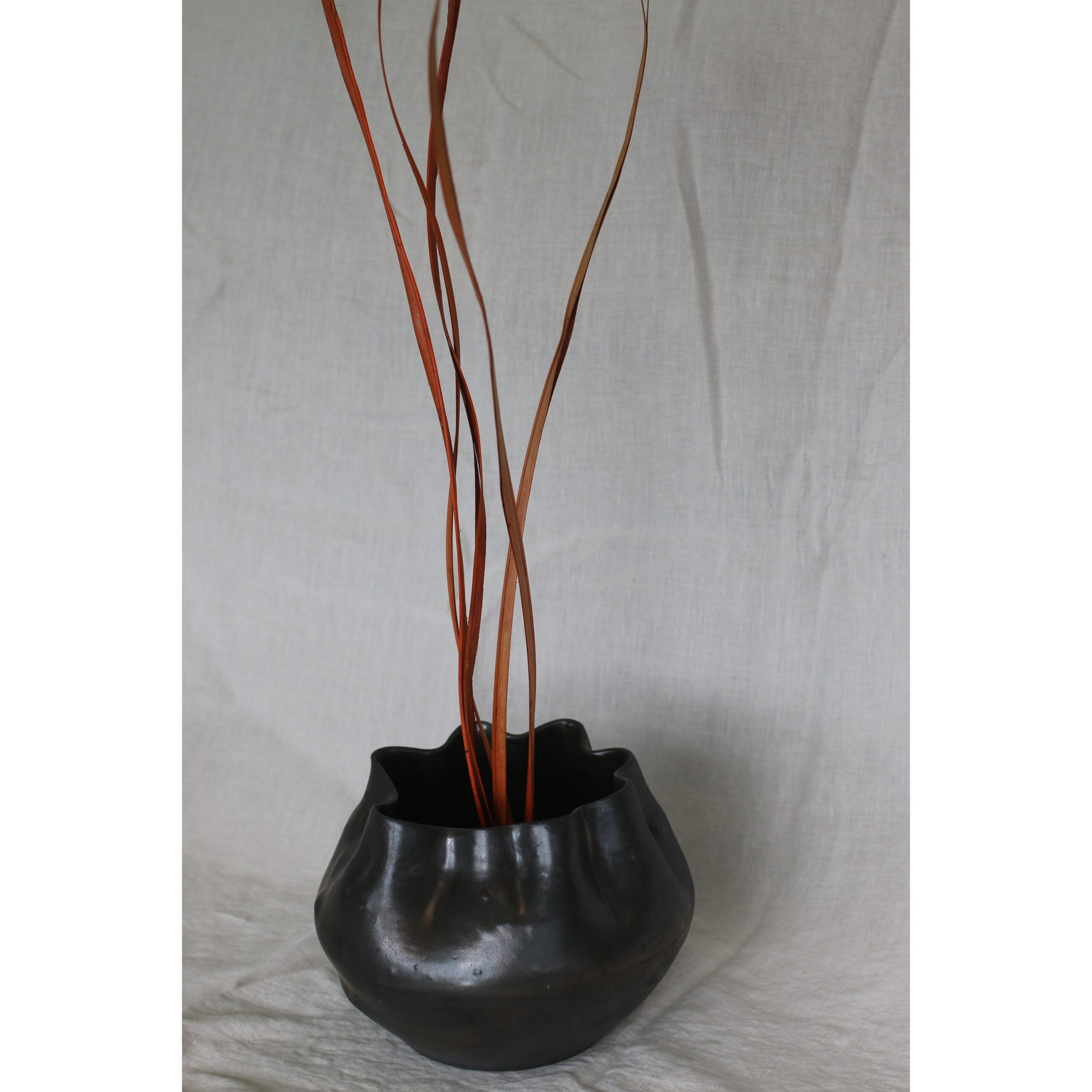 The Ruffled Antique Brass Vase - Image 5