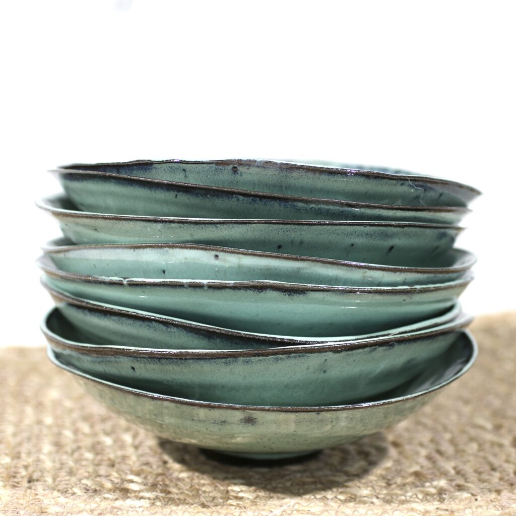 The Organic Shallow Bowl In Coffee Clay