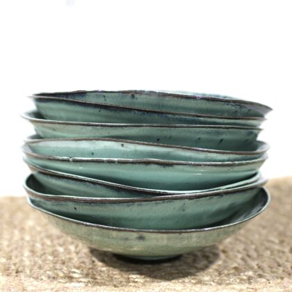 The Organic Shallow Bowl In Coffee Clay